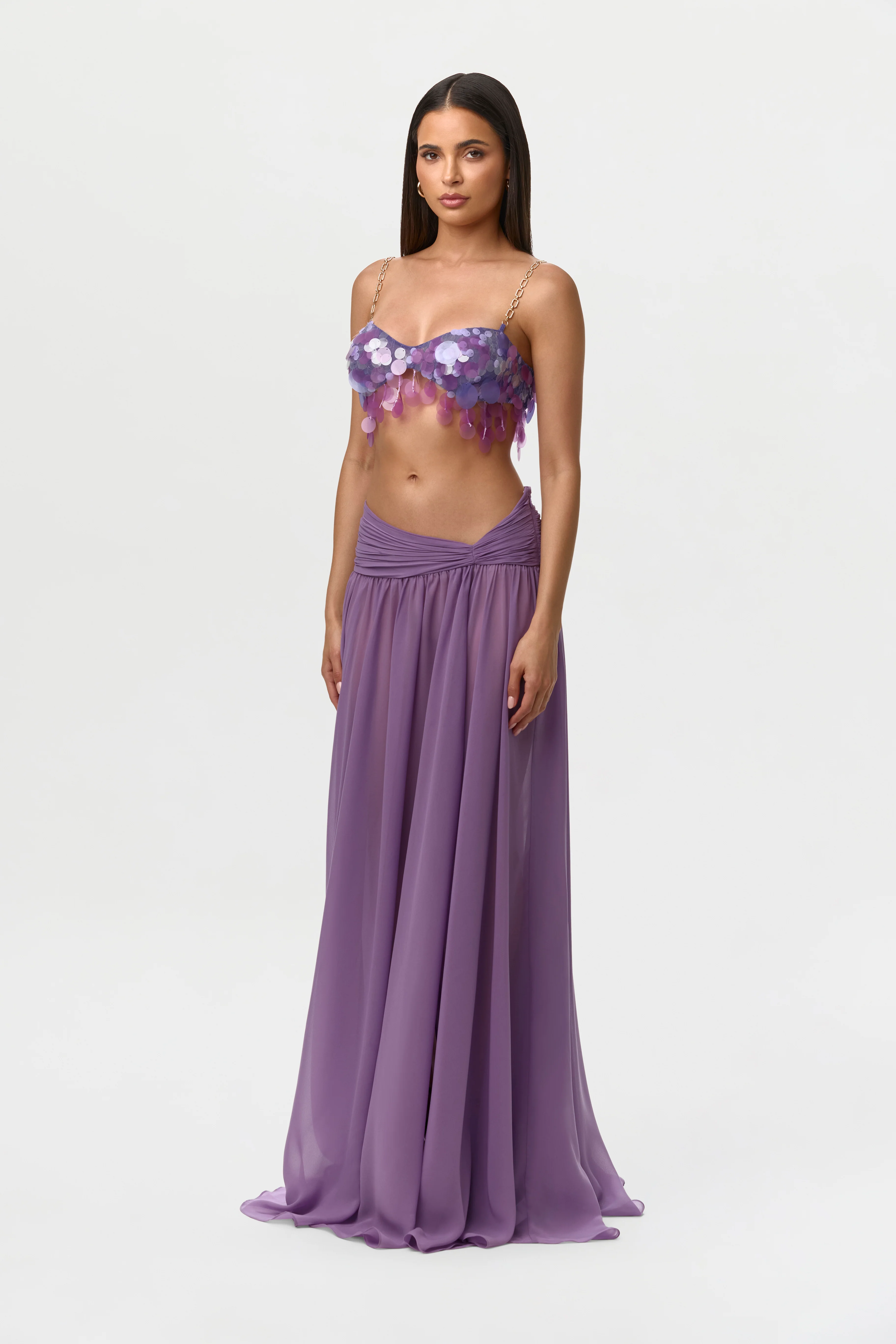 Chiffon Asymmetric Maxi Skirt - Image 5