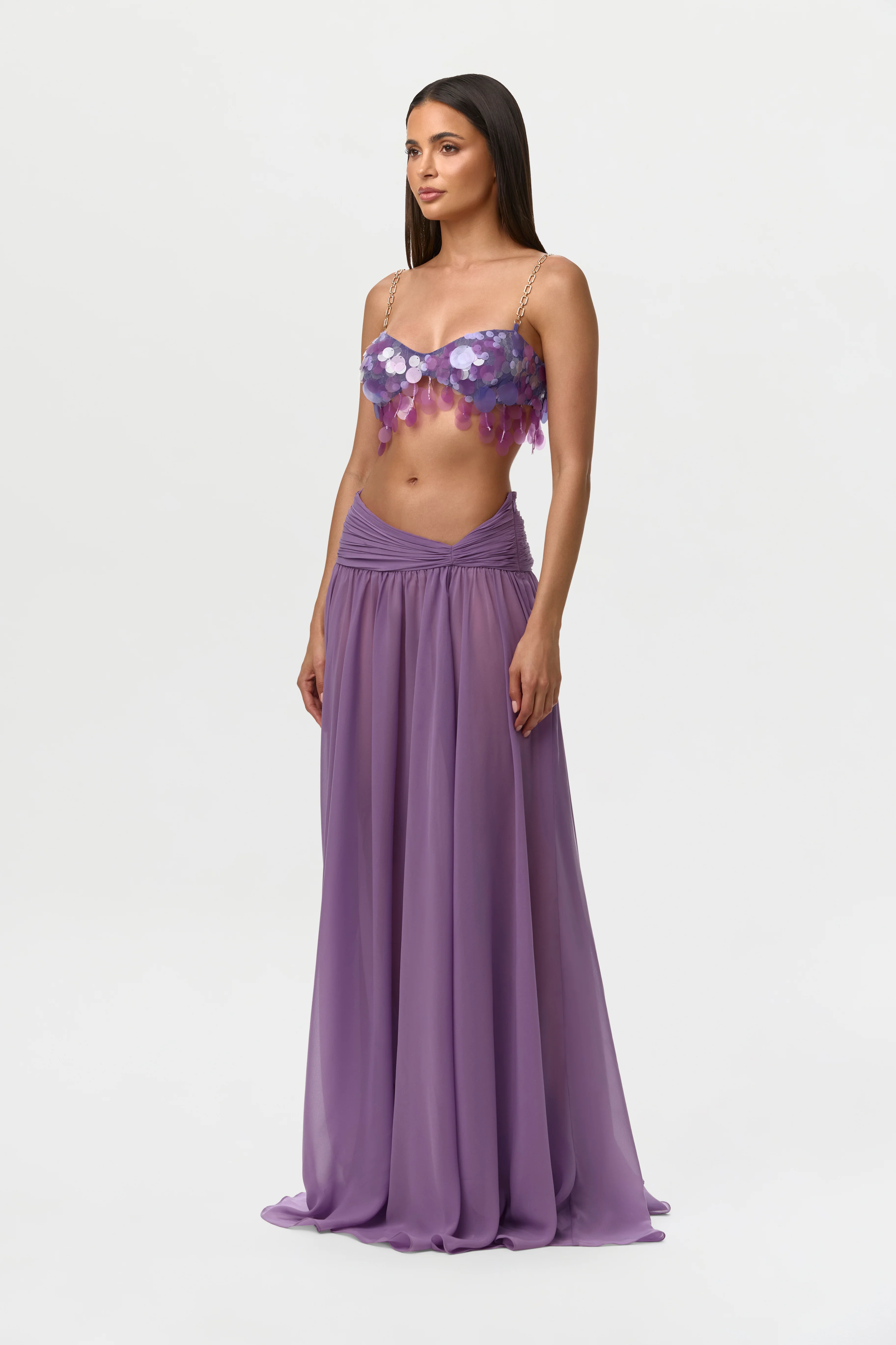Chiffon Asymmetric Maxi Skirt - Image 6