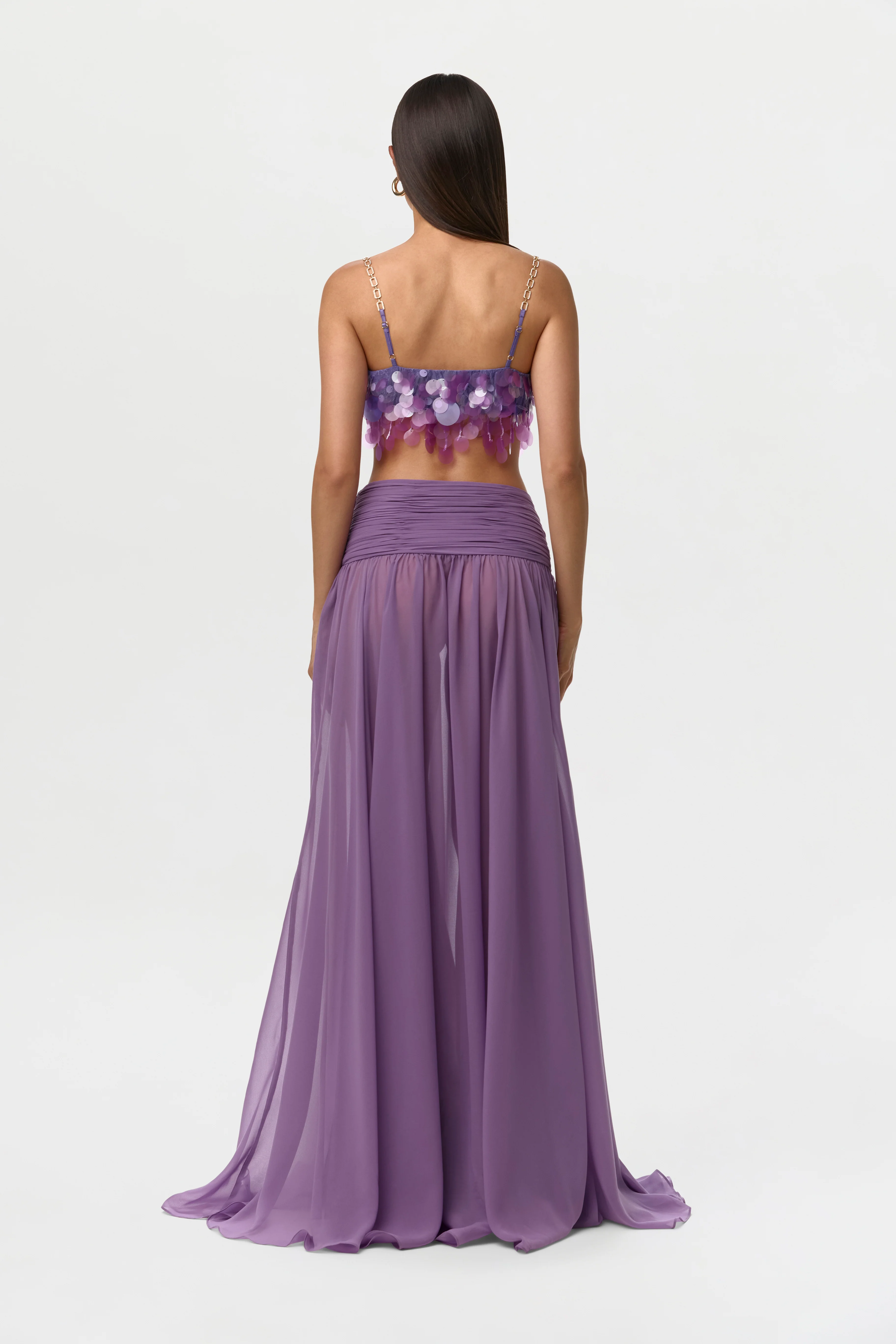 Chiffon Asymmetric Maxi Skirt - Image 7