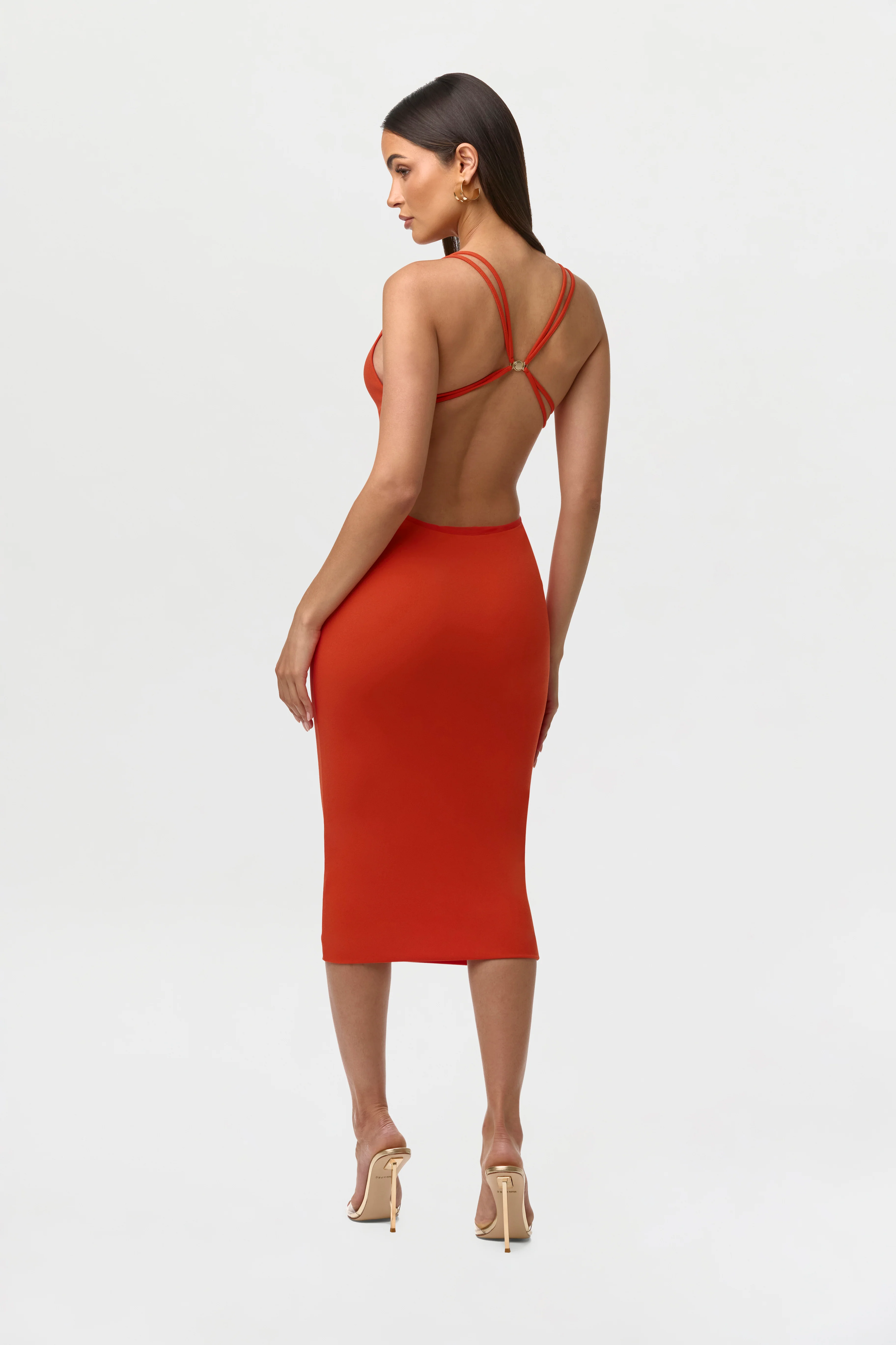 Crepe Midi Dress - Image 3