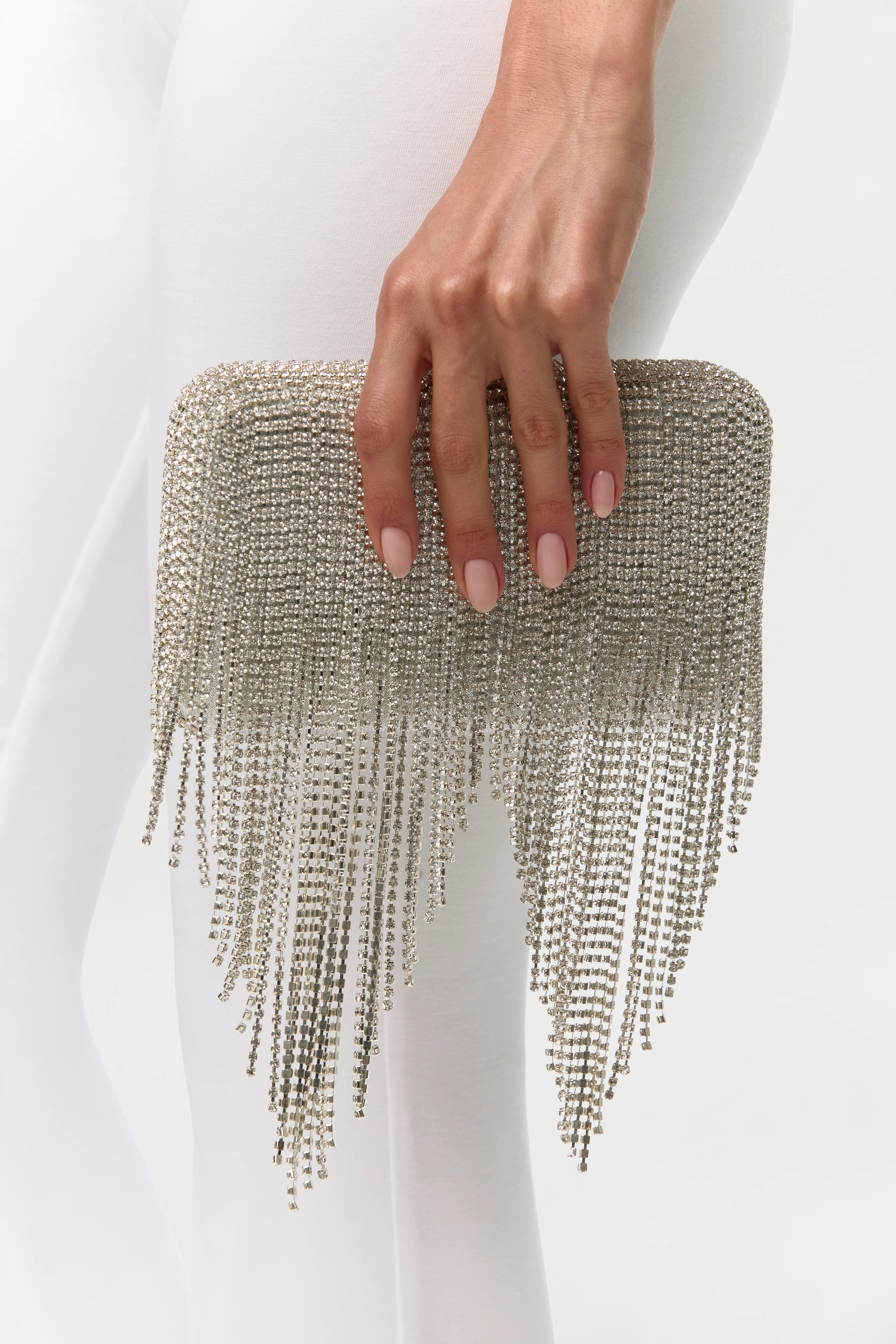 Crystal Fringe Clutch
