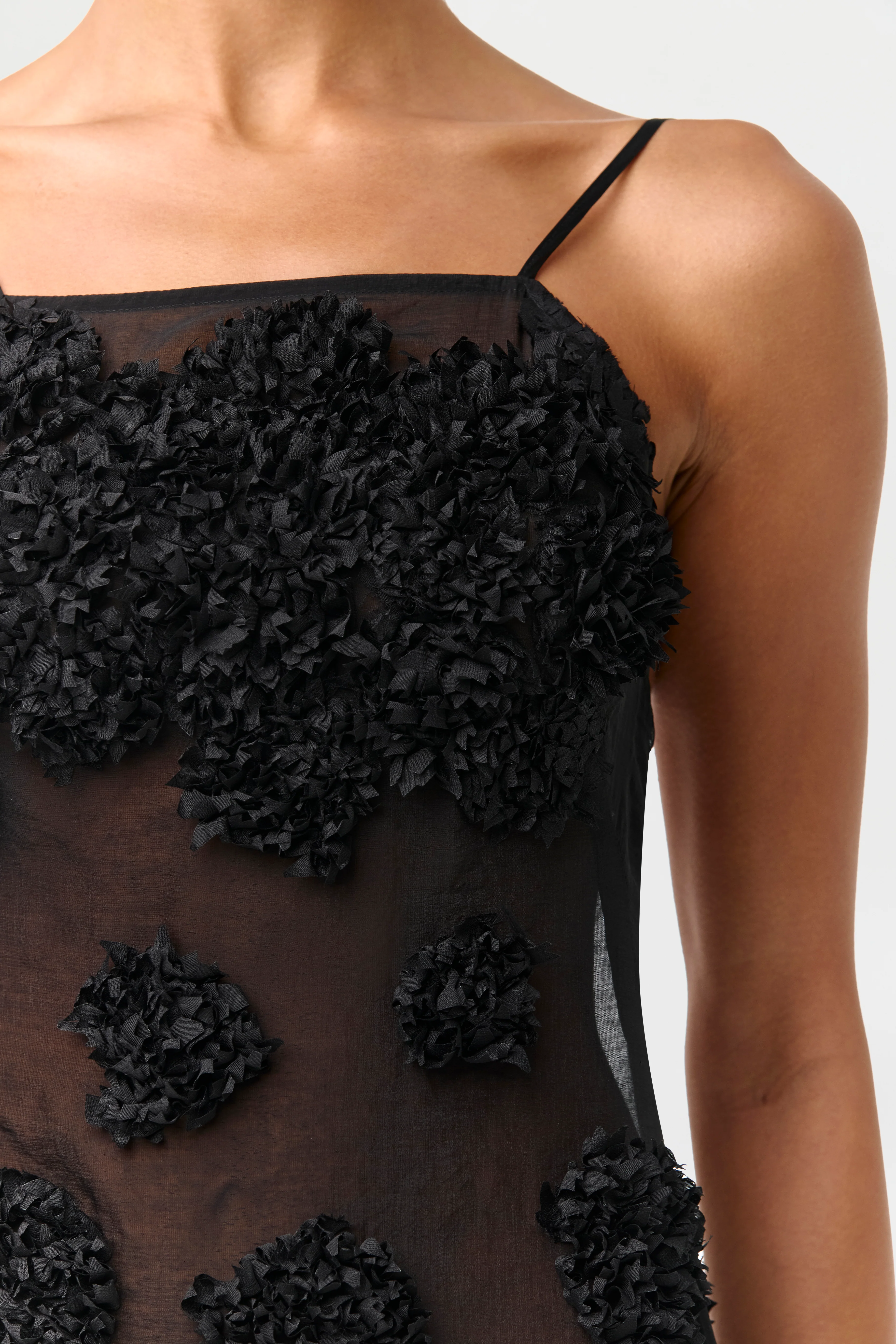 Floral Appliqué Open Back Dress - Image 6