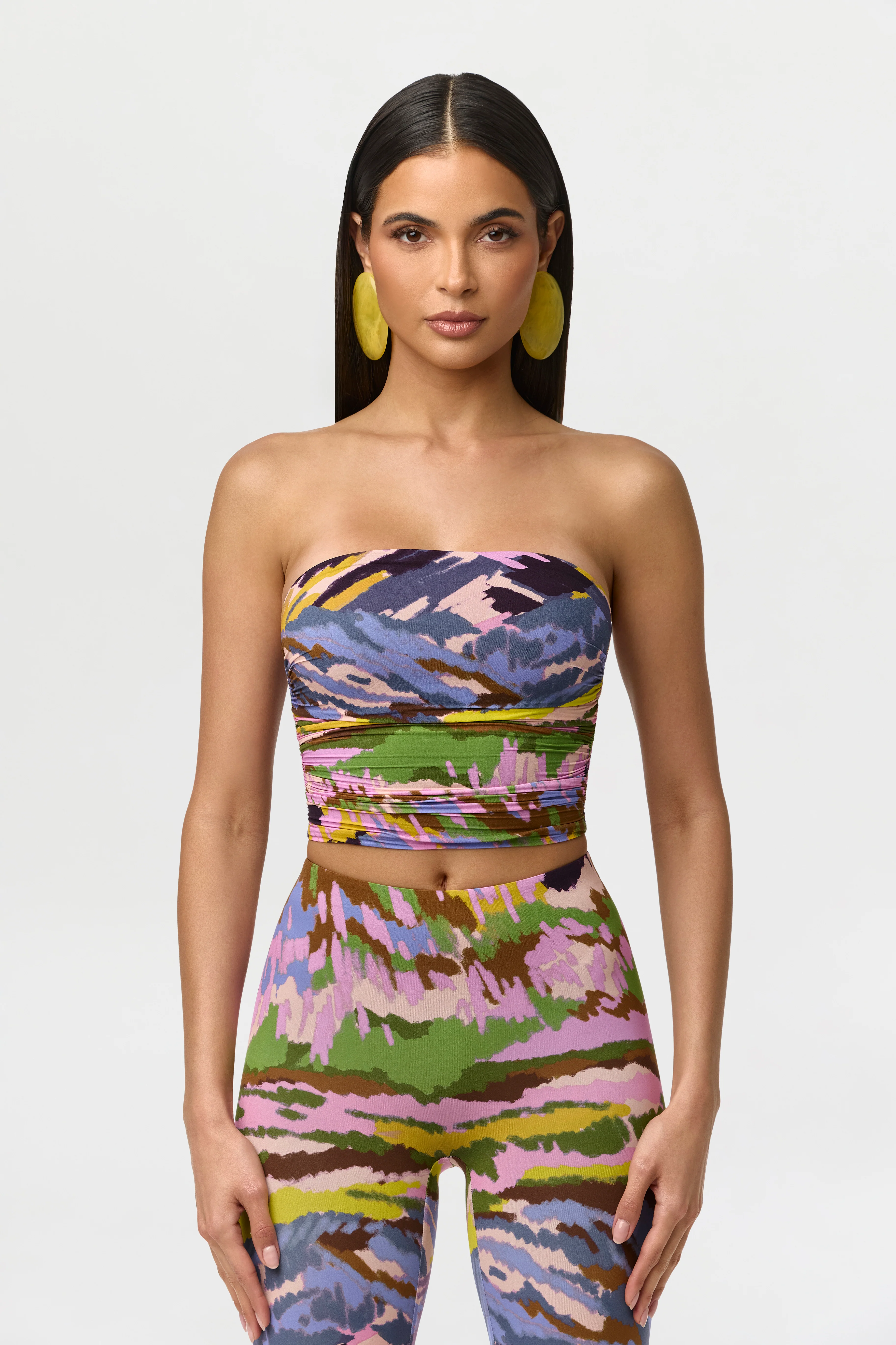 Naked Print Ruched Tube Top - Image 10