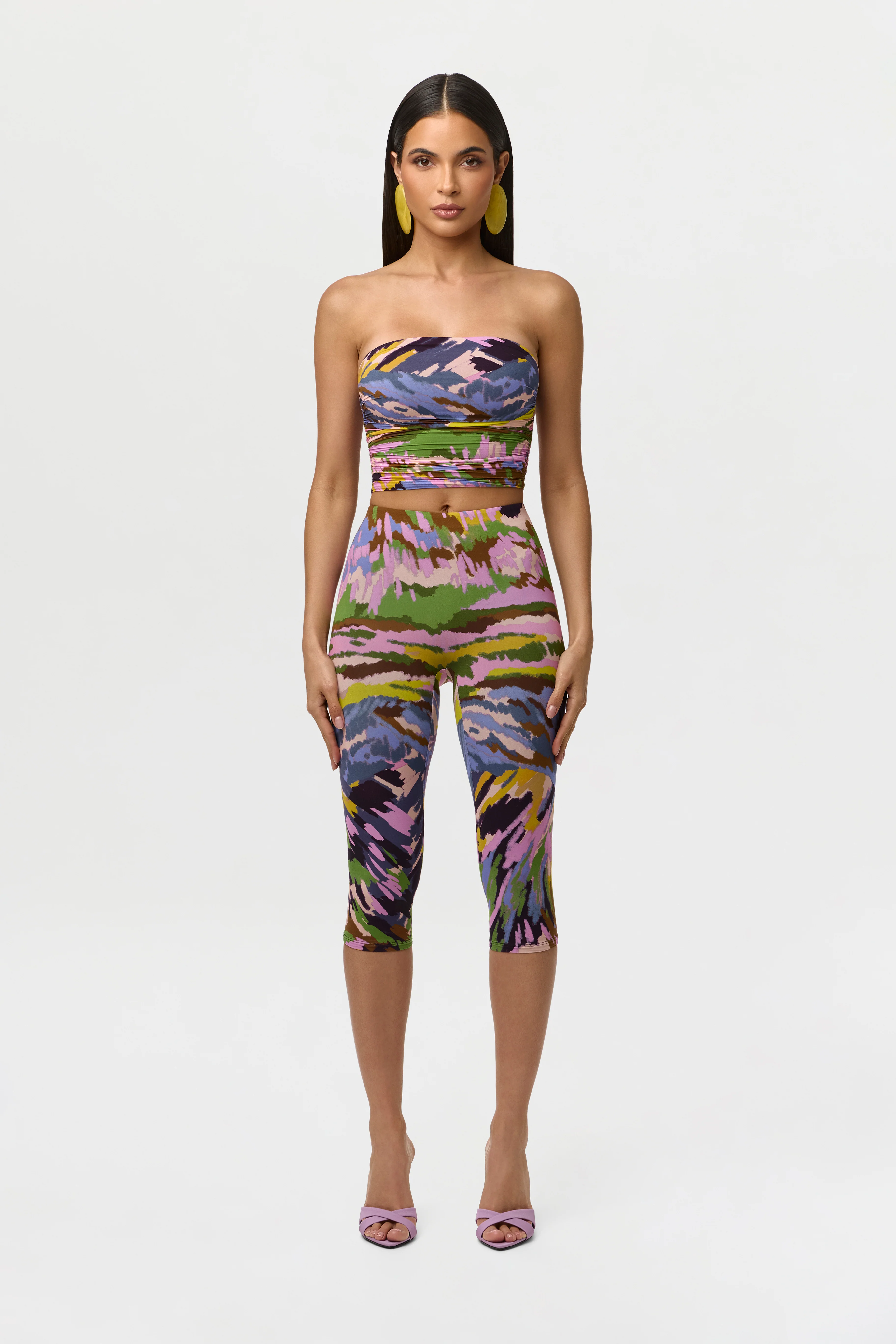 Naked Print Ruched Tube Top - Image 11