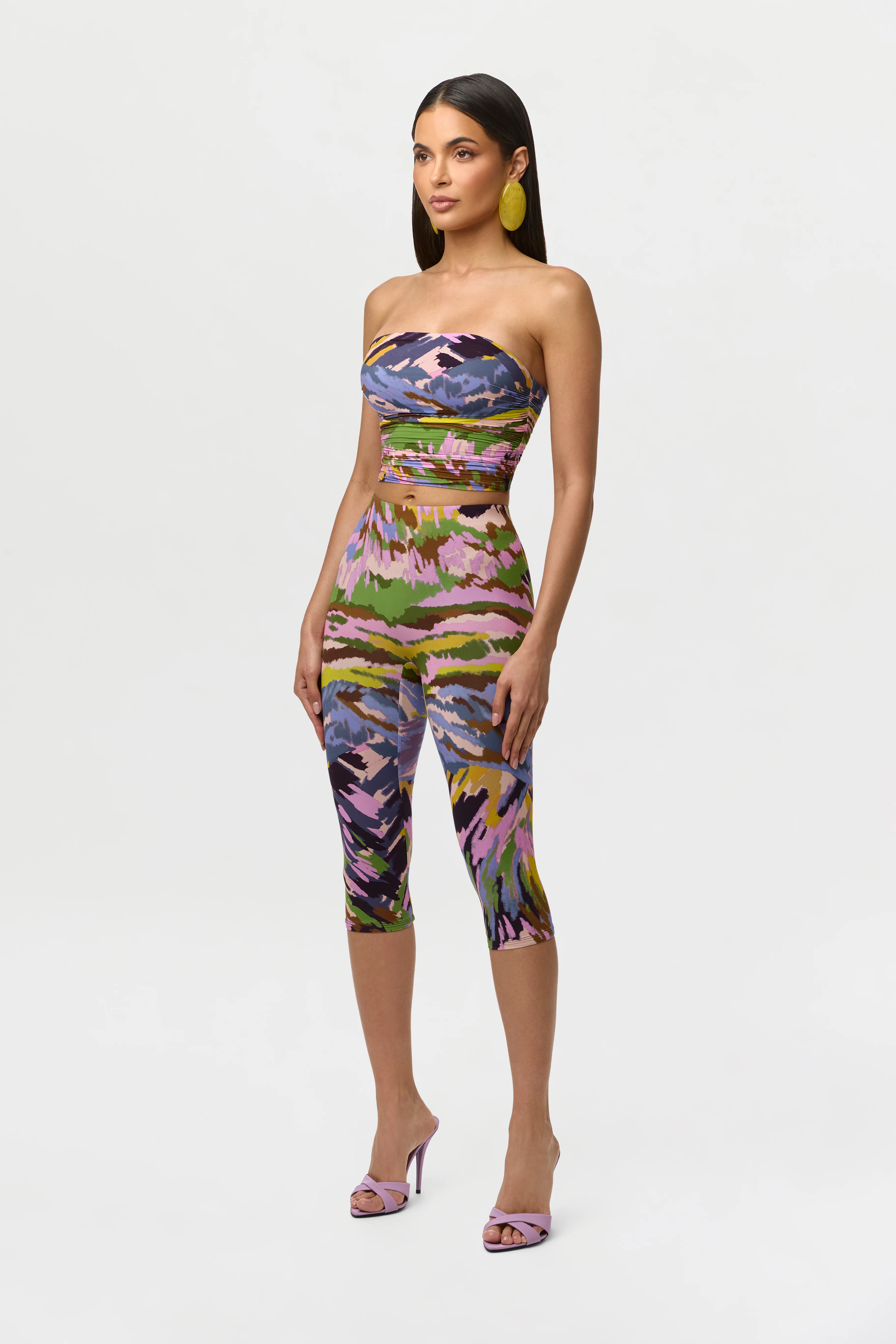 Naked Print Ruched Tube Top - Image 13
