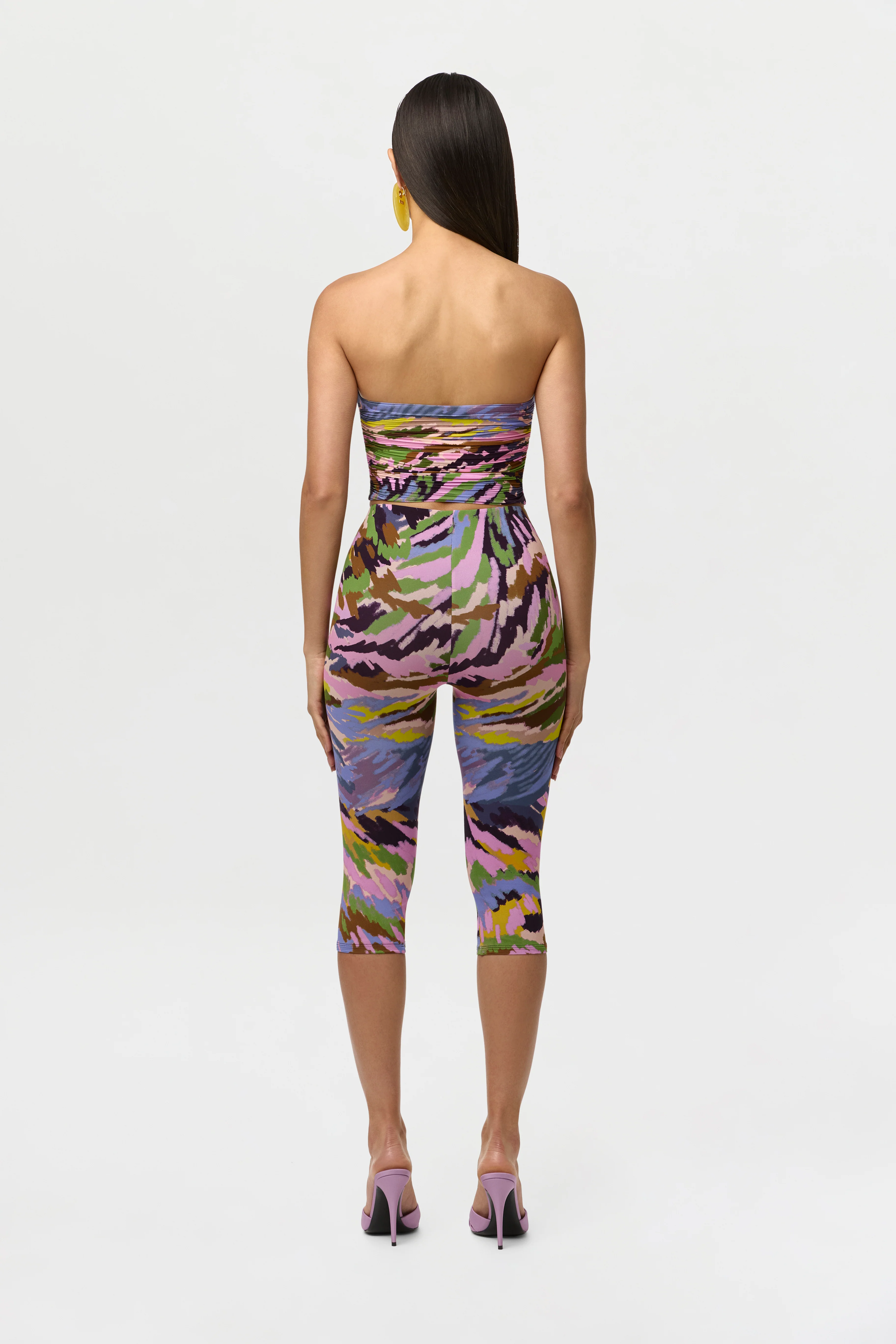 Naked Print Ruched Tube Top - Image 15