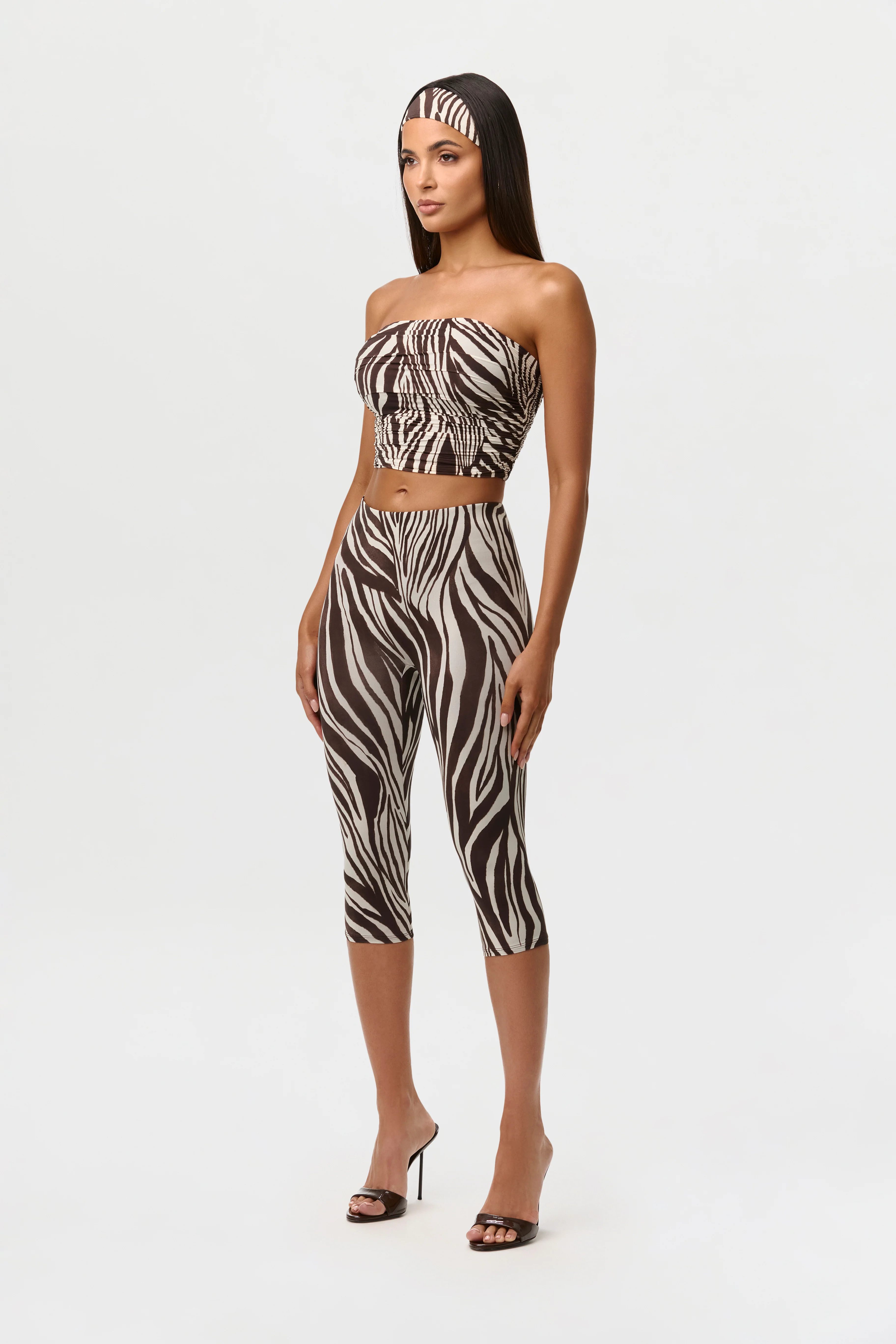 Naked Print Ruched Tube Top - Image 5