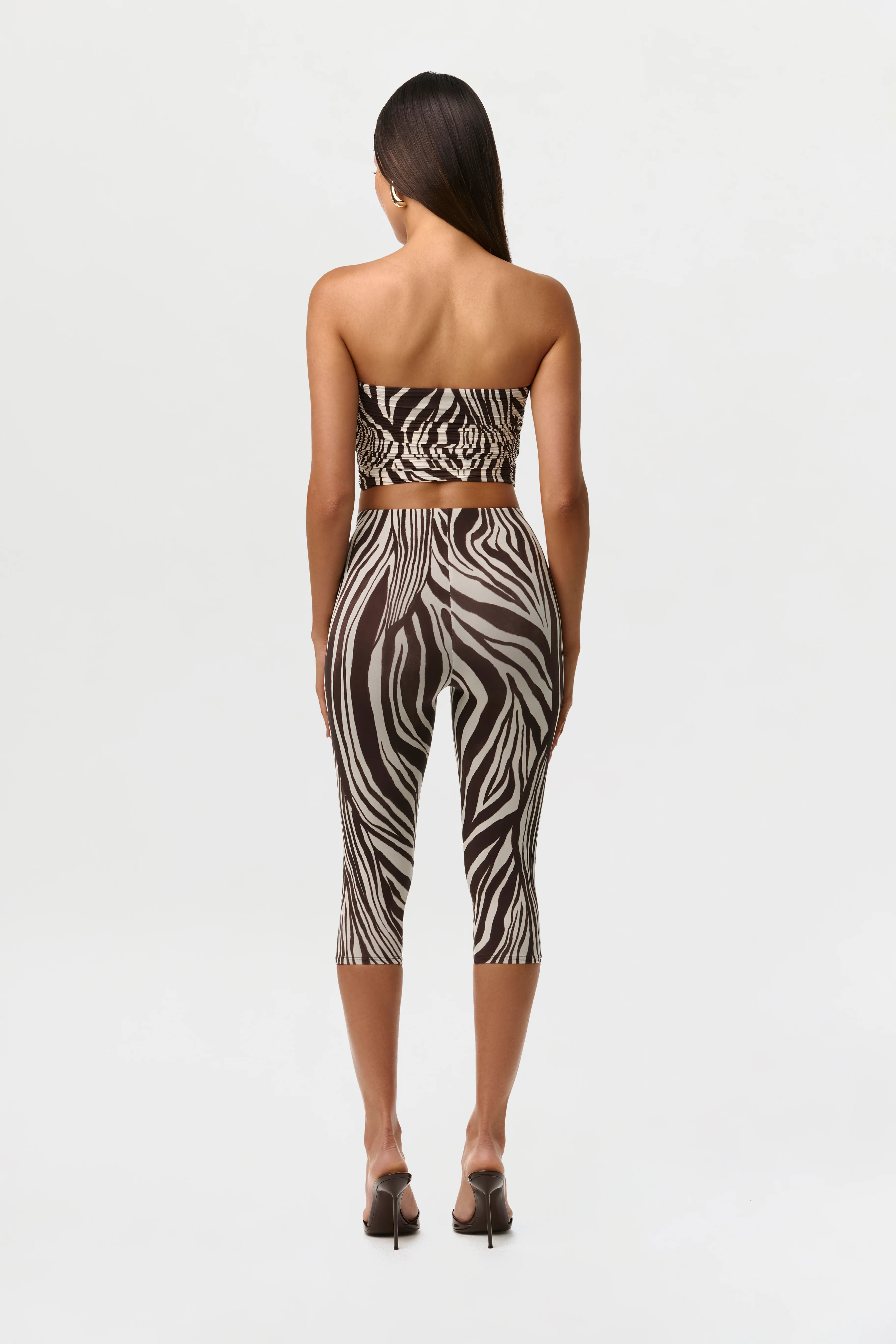 Naked Print Ruched Tube Top - Image 6