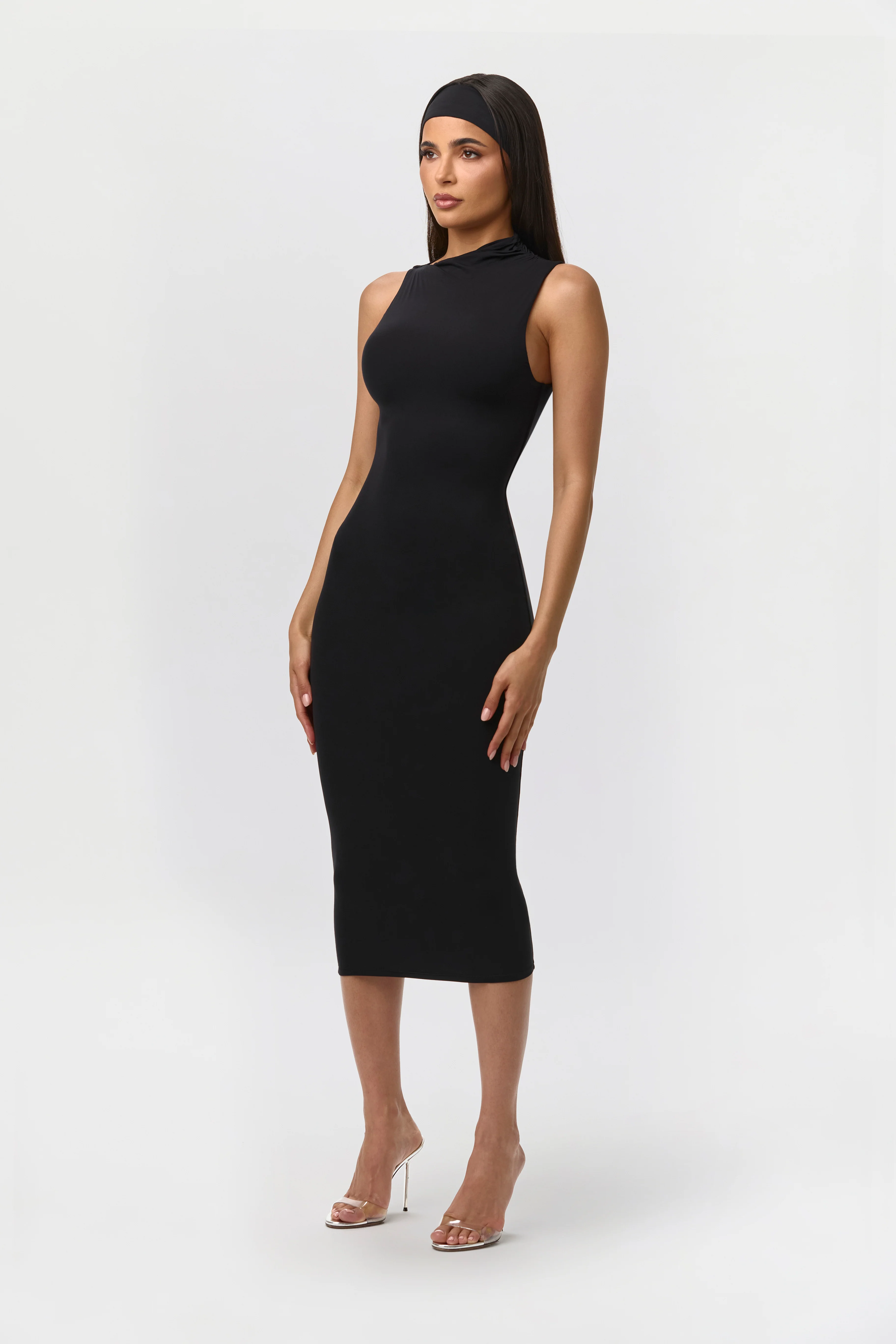 Naked Sleeveless Midi Dress - Image 9