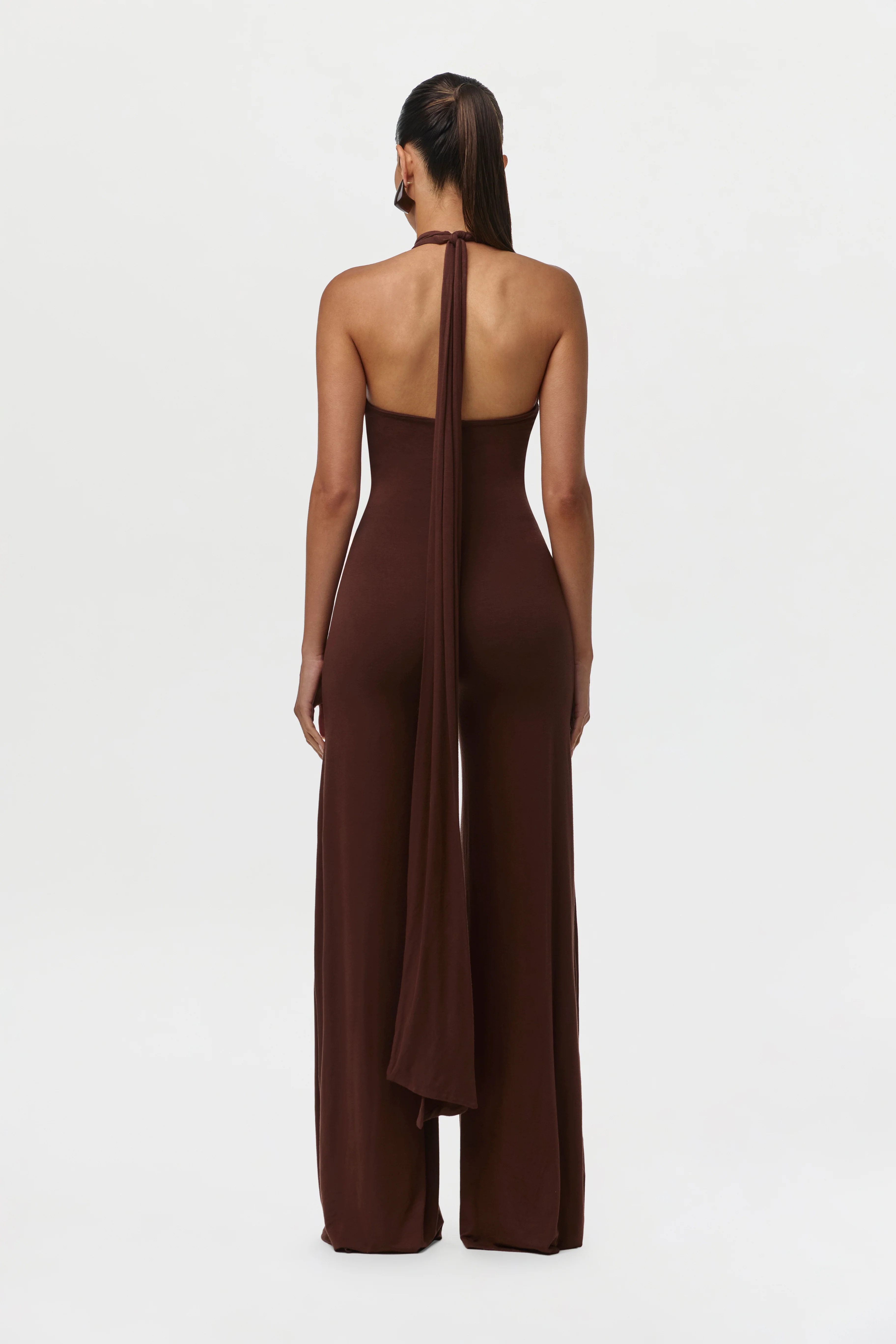 Smooth Halter Wide Leg Jumpsuit - Image 8