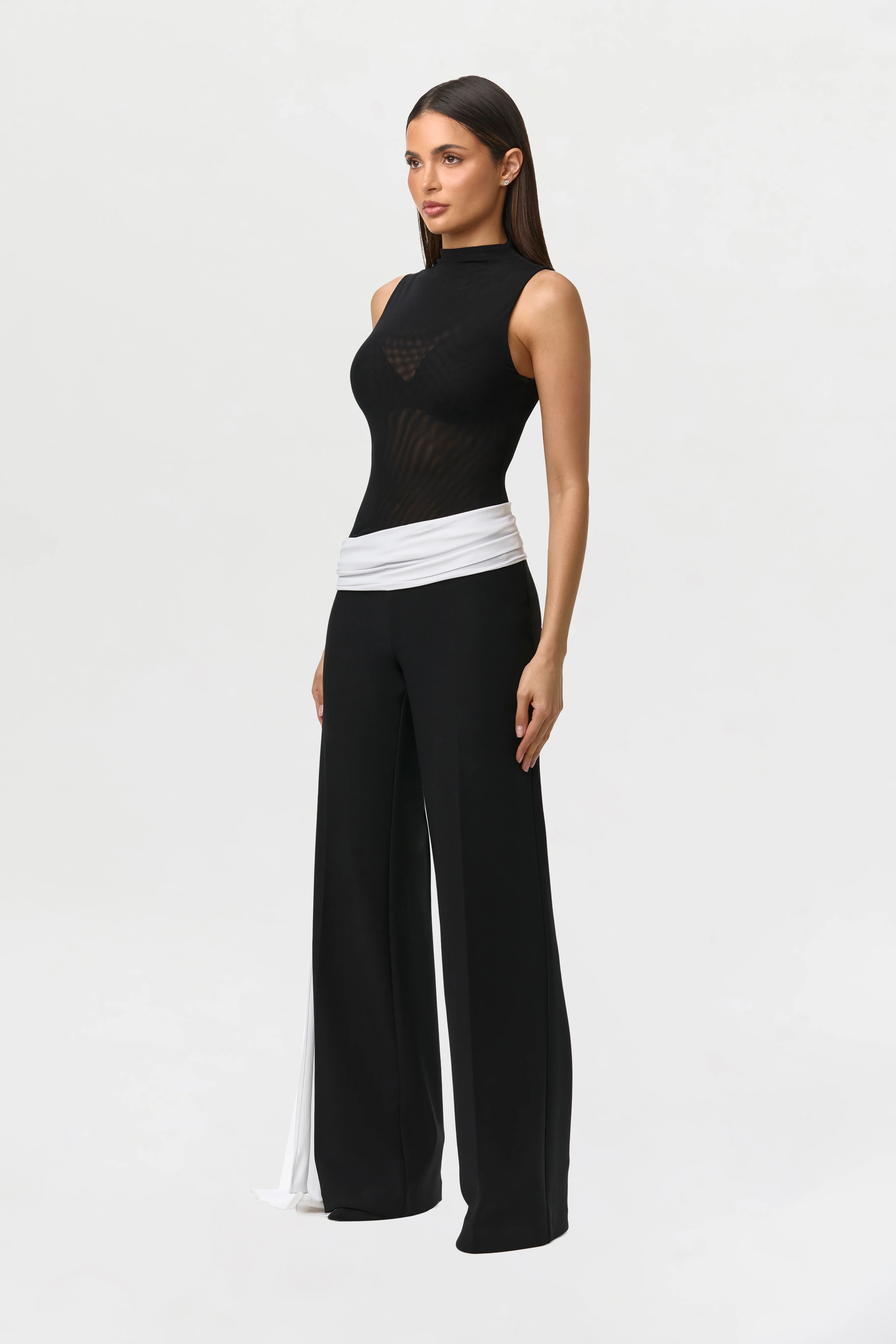 Suiting Contrast Straight Leg Pant - Image 2